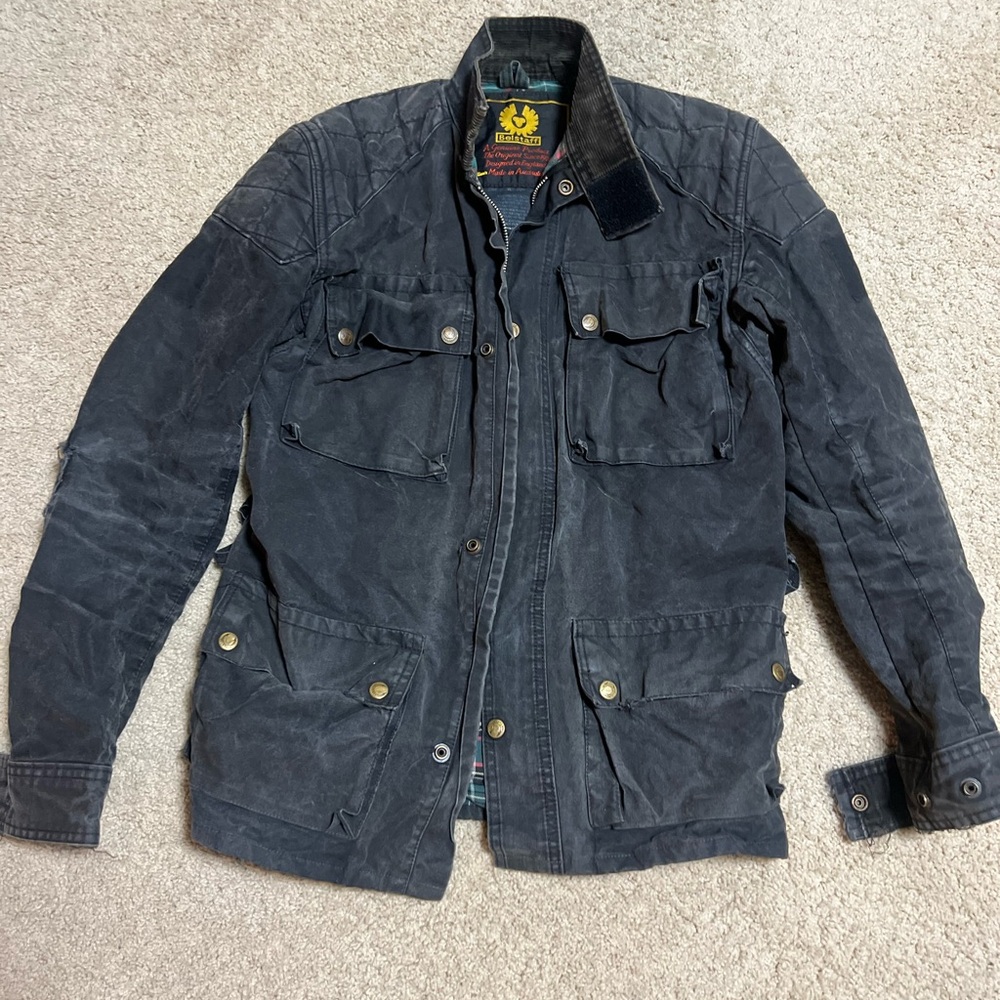 Belstaff Black racer Jacket Utility Style
